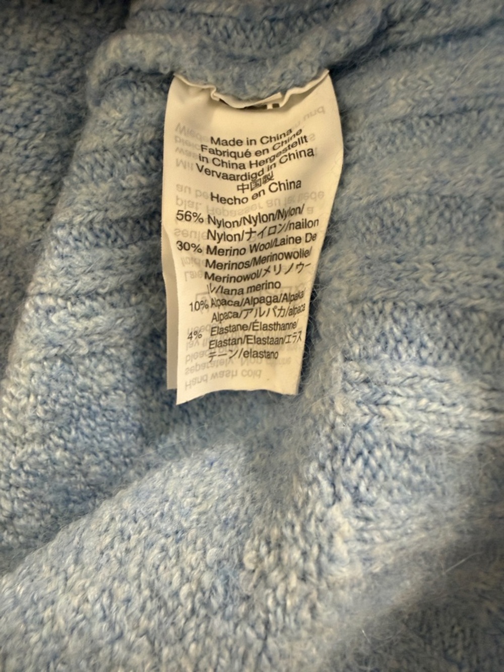 J. Crew Point Sur Baby Blue Mock Neck Sweater - Picture 4 of 4
